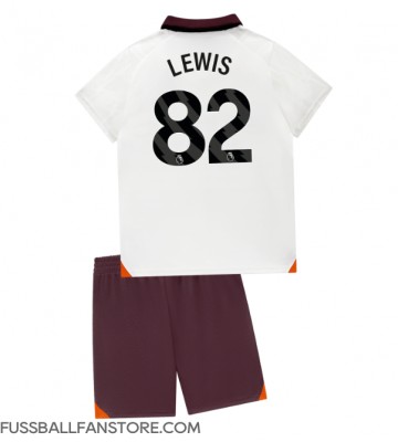 Manchester City Rico Lewis #82 Replik Auswärtstrikot Kinder 2023-24 Kurzarm (+ Kurze Hosen)